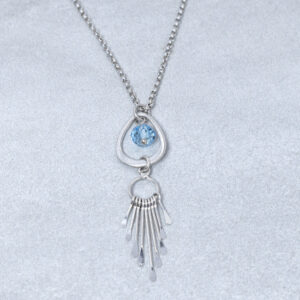 sterling silver aquamarine necklace